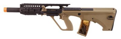 ARMY ARMAMENT AEG AUG ALLOYED GB RIS AIRSOFT RIFLE DESERT Arsenal Sports