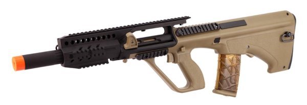 ARMY ARMAMENT AEG AUG ALLOYED GB RIS AIRSOFT RIFLE DESERT