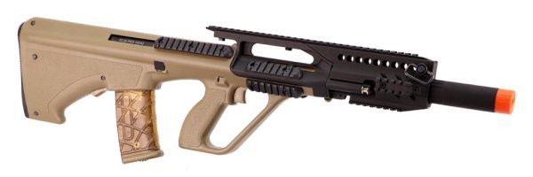 ARMY ARMAMENT AEG AUG ALLOYED GB RIS AIRSOFT RIFLE DESERT