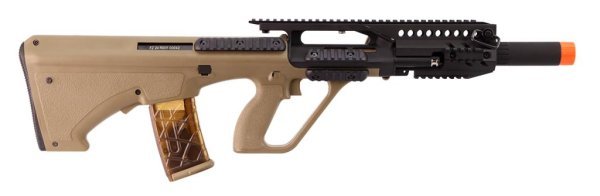 ARMY ARMAMENT AEG AUG ALLOYED GB RIS AIRSOFT RIFLE DESERT