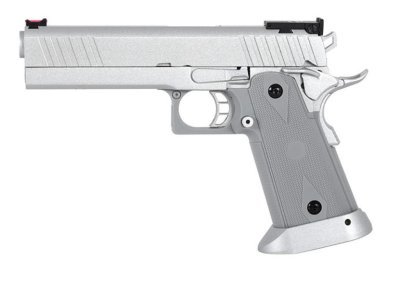 ARMY ARMAMENT GBB HI-CAPA CUSTOM BLOWBACK AIRSOFT PISTOL SILVER Arsenal Sports