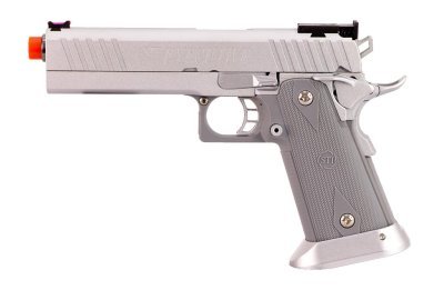 ARMY ARMAMENT GBB HI-CAPA CUSTOM BLOWBACK AIRSOFT PISTOL SILVER Arsenal Sports