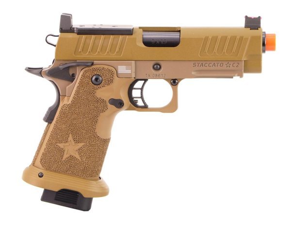 ARMY ARMAMENT GBB HI-CAPA STACCATO C2 BLOWBACK AIRSOFT PISTOL DESERT