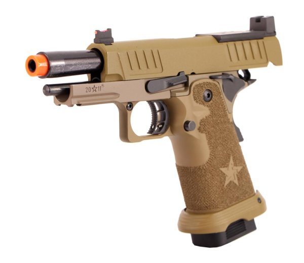 ARMY ARMAMENT GBB HI-CAPA STACCATO C2 BLOWBACK AIRSOFT PISTOL DESERT