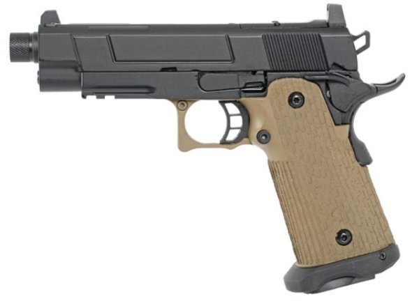 ARMY ARMAMENT GBB HI-CAPA TACTICAL BLOWBACK AIRSOFT PISTOL DUAL TONE