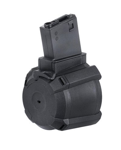 CYMA MAGAZINE 1200R DRUM POLYMER FOR M4 / M16 SERIES BLACK Arsenal Sports