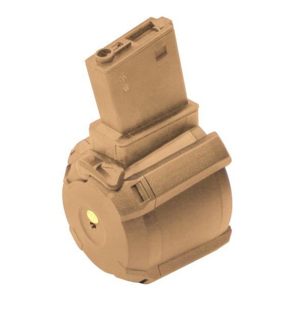 CYMA MAGAZINE 1200R DRUM POLYMER FOR M4 / M16 SERIES DESERT