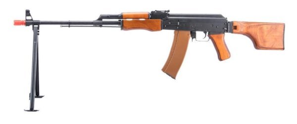 LCT AEG PRKS74 WITH SIDE FOLDING STOCK SAW AIRSOFT RIFLE WOOD & BLACK