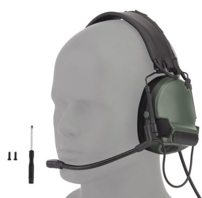 WOSPORT C5 TACTICAL HEADSET WITHOUT NOISE REDUCTION OD GREEN Arsenal Sports