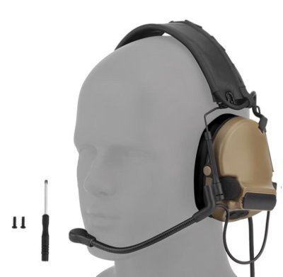 WOSPORT C5 TACTICAL HEADSET WITHOUT NOISE REDUCTION TAN Arsenal Sports