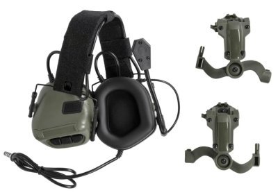 WOSPORT GEN 5 NOISE REDUCTION & SOUND PICKUP HEADSET WIHT ADAPTER COLOR OD GREEN Arsenal Sports