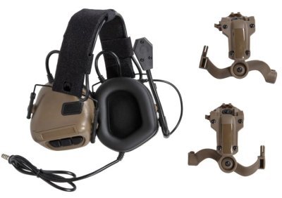 WOSPORT GEN 5 NOISE REDUCTION & SOUND PICKUP HEADSET WIHT ADAPTER COLOR TAN Arsenal Sports