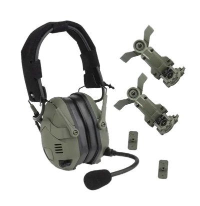 WOSPORT NOISE REDUCTION TACTICAL BLUETOOTH HEADSET OD GREEN Arsenal Sports