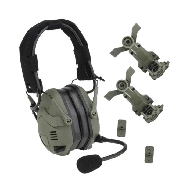 WOSPORT NOISE REDUCTION TACTICAL BLUETOOTH HEADSET OD GREEN