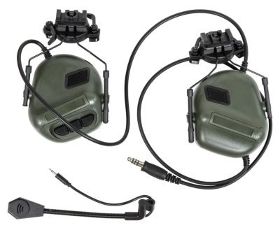 WOSPORT 5 GEN HEADSET WITH SOUND PICKUP & NOISE REDUCTION FUNCTION & HELMET OD GREEN Arsenal Sports