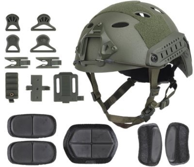 WOSPORT HELMET FAST SANDBLASTED VERSION SIZE LARGE OD GREEN Arsenal Sports