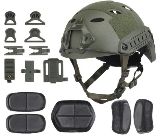 WOSPORT HELMET FAST SANDBLASTED VERSION SIZE LARGE OD GREEN