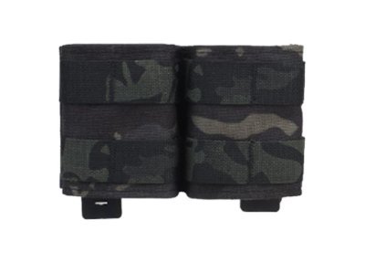 WOSPORT MAGAZINE POUCH 5.56 DOUBLE SHORT BLACK MULTICAM Arsenal Sports