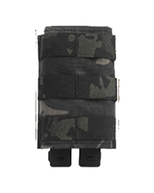 WOSPORT MAGAZINE POUCH 5.56 SINGLE LONG BLACK MULTICAM