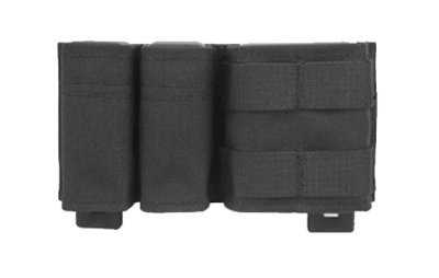 WOSPORT MAGAZINE POUCH 5.56 & 9MM DOUBLE SHORT BLACK Arsenal Sports