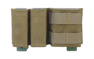 WOSPORT MAGAZINE POUCH 5.56 & 9MM DOUBLE SHORT RANGER GREEN Arsenal Sports