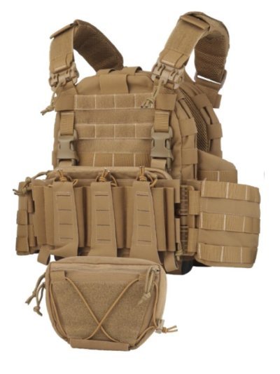 WOSPORT VEST COLETE ARC TACTICAL PLATE CARRIER COYOTE BROWN Arsenal Sports