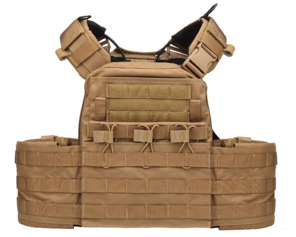 WOSPORT VEST CPC MOLLE PLATE CARRIER 1000D COMBAT COYOTE BROWN