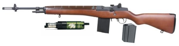 G&G AEG GR14 TYPE 57 ETU WITH HYDRA GEN. II LINE UP AIRSOFT RIFLE WOOD COMBO