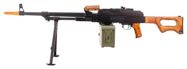 A&K AEG PKM PK SQUAD AUTOMATIC WEAPON AIRSOFT MACHINE GUN WOODEN