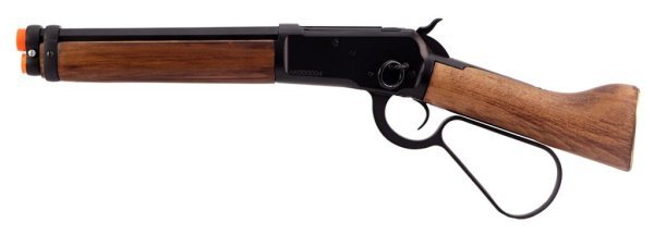 A&K GBBR M1873 WINCHESTER LEVER ACTION SHORT TYPE AIRSOFT RIFLE WOOD & BLACK