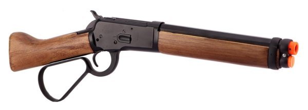 A&K GBBR M1873 WINCHESTER LEVER ACTION SHORT TYPE AIRSOFT RIFLE WOOD & BLACK