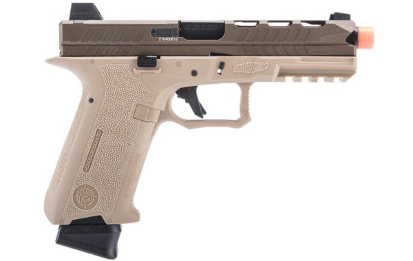 POSEIDON GBB ORION PERFORMANCE SERIES MODEL. 2 SELECT-FIRE BLOWBACK AIRSOFT PISTOL TAN