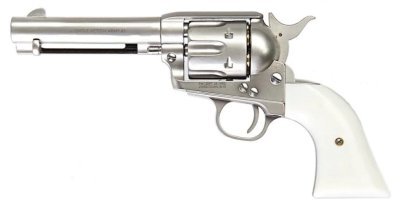 KINGARMS GBB SAA .45 PEACEMAKER SHORT AIRSOFT REVOLVER SILVER Arsenal Sports