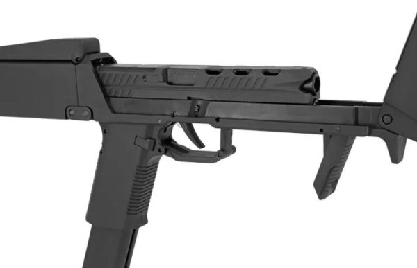 POSEIDON MAGPUL GBB FMG9 ORION WITH SUPRESSOR AND ACETECH AGENT TRACER BLOWBACK AIRSOFT PISTOL BLACK