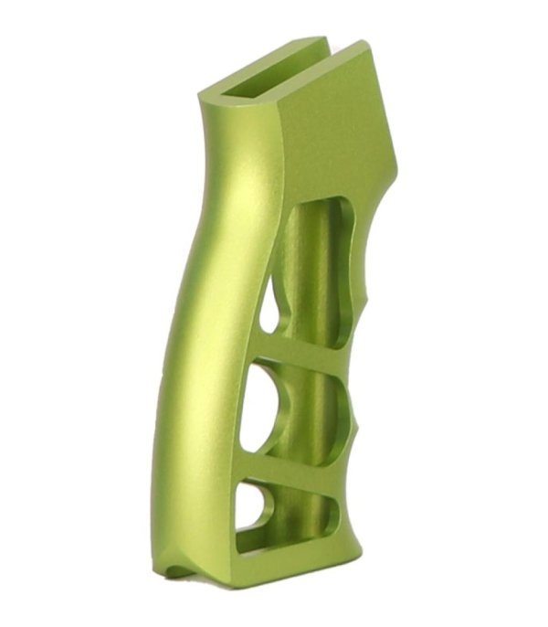 BLACKWOLF GRIP ALUMINUM SKELETONIZED 155 FOR M4 GBBR LEMON GREEN