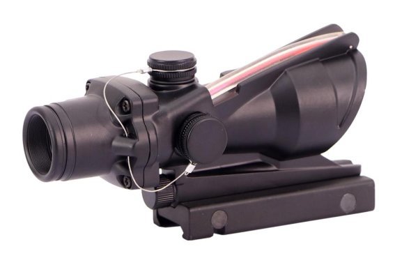 TITAN TACTICAL HOLOGRAPHIC WITH RED FIBER OPTICS TT-1127 BLACK